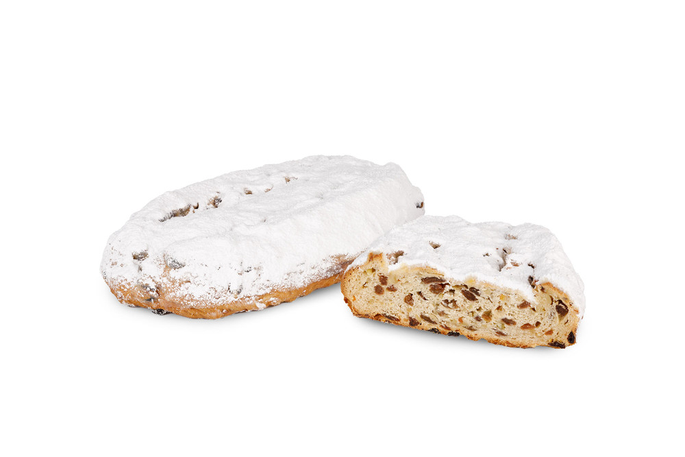 Original Thüringer Christstollen, mit Mandeln und Rosinen