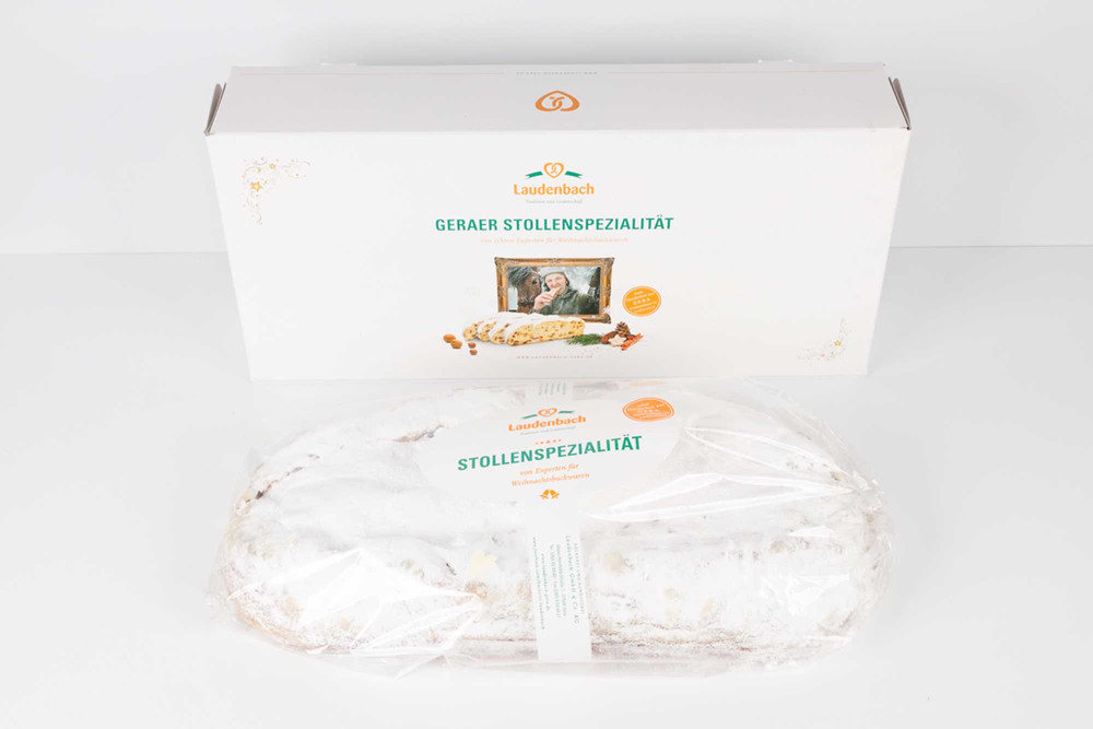 Original Thüringer Christstollen, mit Mandeln und Rosinen